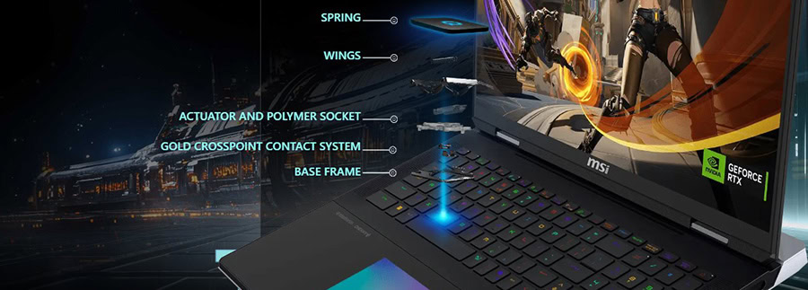 MSI TITAN 18 HX A2WJ-1058TR gaming dizüstü bilgisayarın detaylı iç tasarımı ve özellikleri gösteriliyor.