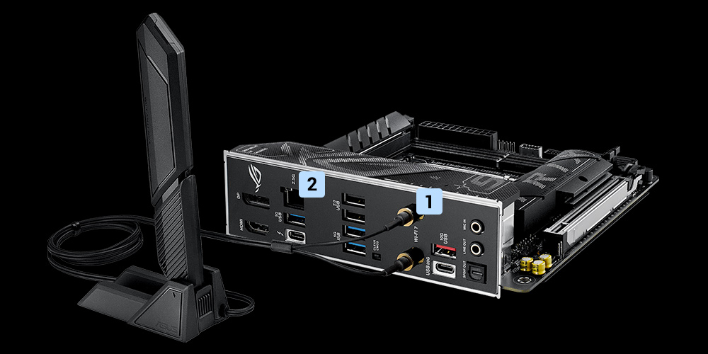 ASUS ROG Strix B860-I Gaming WiFi 9066MHz (OC) DDR5 Soket LGA1851 M.2 HDMI DP Thunderbolt Mini-ITX Anakart h18