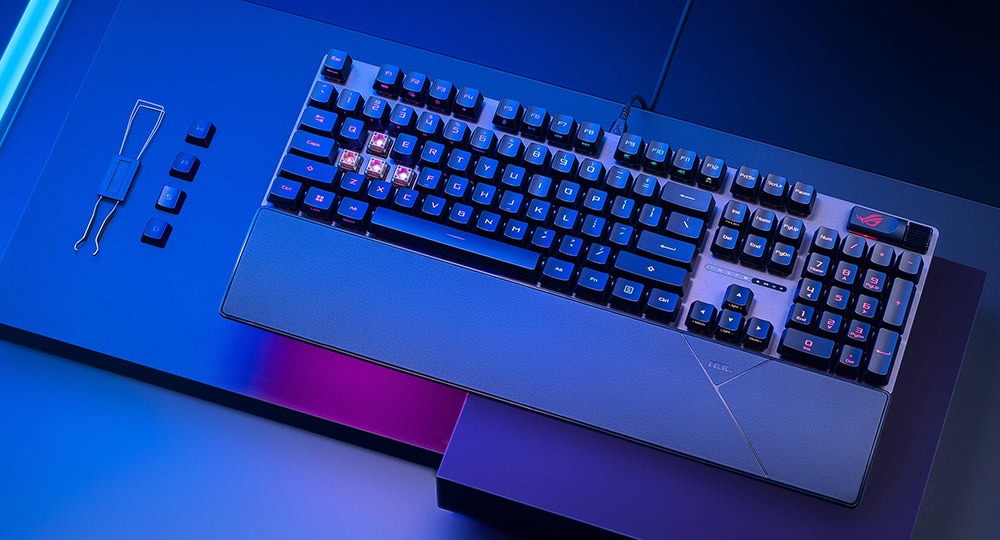 ASUS ROG Strix Scope II RX Red Switch RGB Kablolu İngilizce Mekanik Gaming Klavye h2