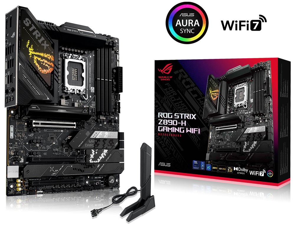 ASUS ROG STRIX Z890-H GAMING WIFI 9066MHz (OC) DDR5 Soket LGA1851 M.2 HDMI DP ATX Anakart h1