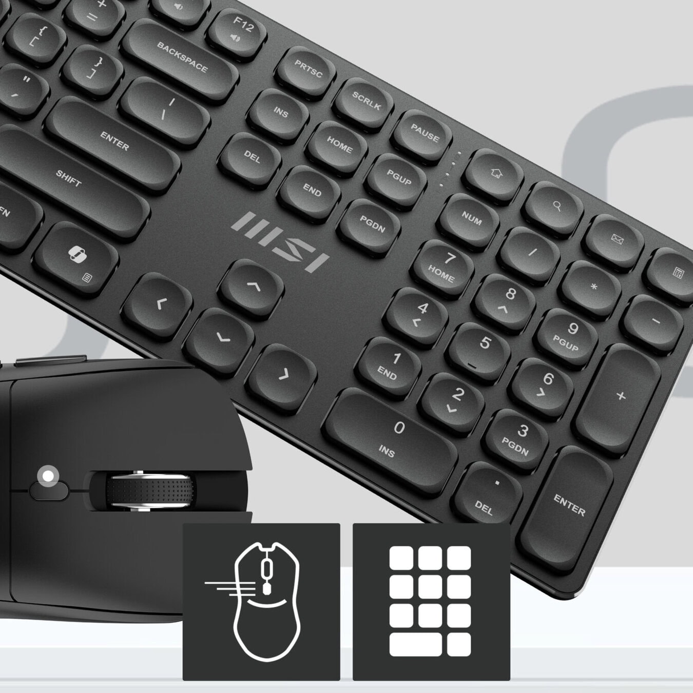 MSI K210 WIRELESS COMBO tam boyutlu klavye ve hassas mouse