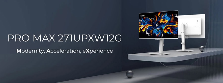 MSI PRO MAX 271UPXW12G 26.5 inç 120Hz 0.03ms 4K UHD Adaptive Sync QD-OLED Pivot Monitör h2