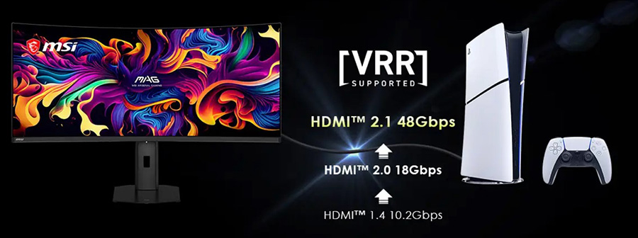 MSI MAG 341CQP QD-OLED X28 34.18 inç 280Hz 0.03ms UWQHD Adaptive Sync Kavisli Gaming Monitör h21