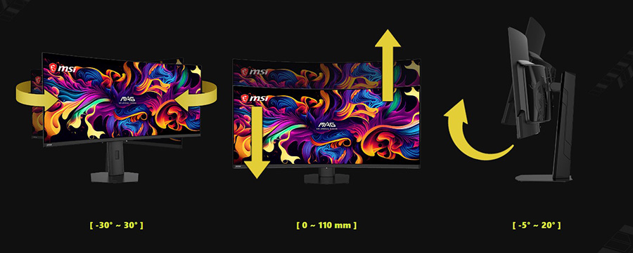 MSI MAG 341CQP QD-OLED X28 34.18 inç 280Hz 0.03ms UWQHD Adaptive Sync Kavisli Gaming Monitör h26
