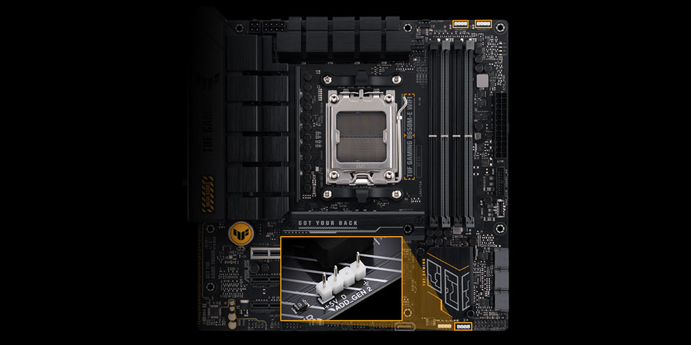 TUF GAMING B650M-E WIFI ASUS TUF Gaming B650M-E WiFi 6400MHz (OC) DDR5 Soket AM5 M.2 HDMI Mini DP mATX Anakart h27