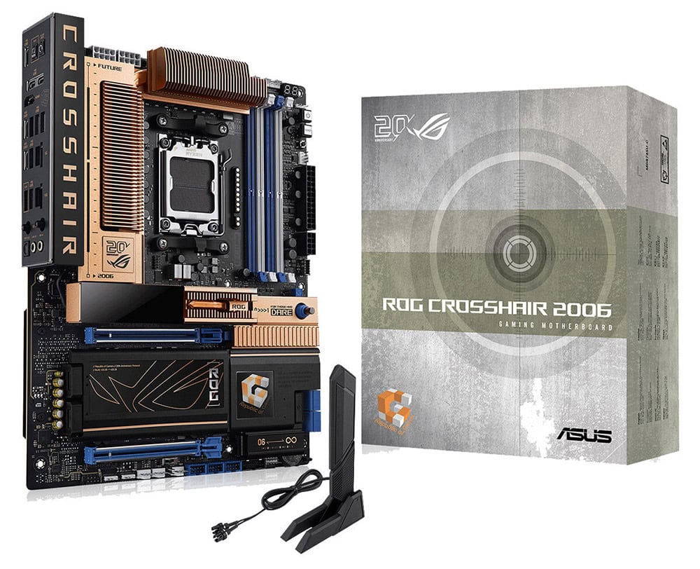 ASUS ROG CROSSHAIR 2006 9600MHz (OC) DDR5 Soket AM5 M.2 HDMI USB4 ATX Anakart h1
