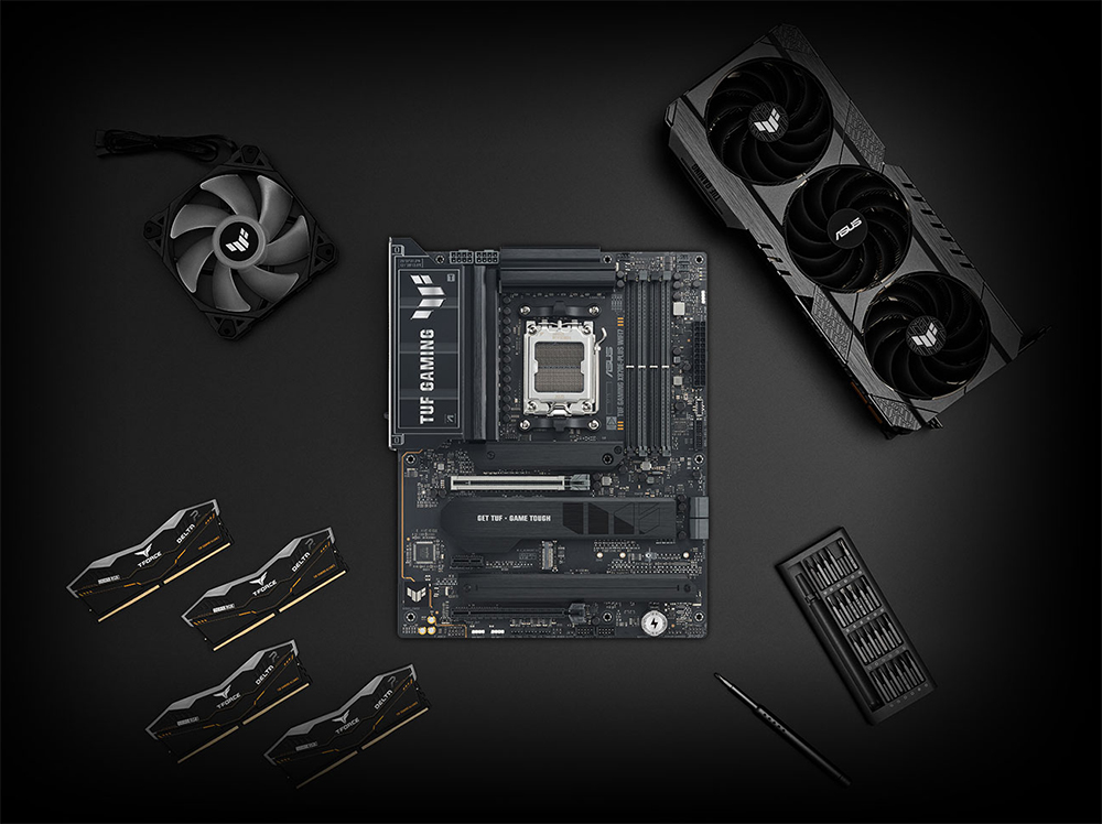 TUF GAMING X870E-PLUS WIFI7 ASUS TUF GAMING X870E-PLUS WIFI7 8000MHz (OC) DDR5 Soket AM5 M.2 HDMI ATX Anakart h29