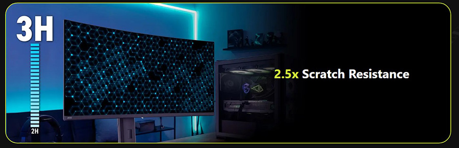 MSI MAG 341CQP QD-OLED X28 34.18 inç 280Hz 0.03ms UWQHD Adaptive Sync Kavisli Gaming Monitör h5