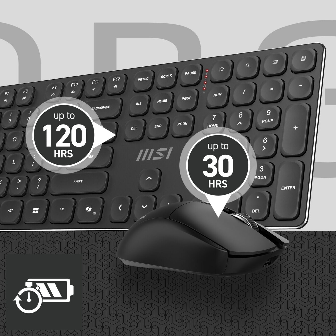 MSI K210 WIRELESS COMBO batarya süresi