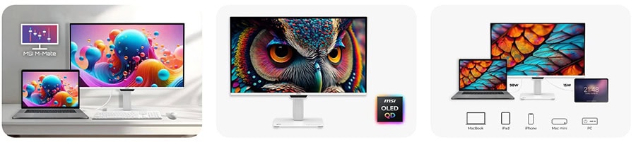 MSI PRO MAX 271UPXW12G 26.5 inç 120Hz 0.03ms 4K UHD Adaptive Sync QD-OLED Pivot Monitör h6