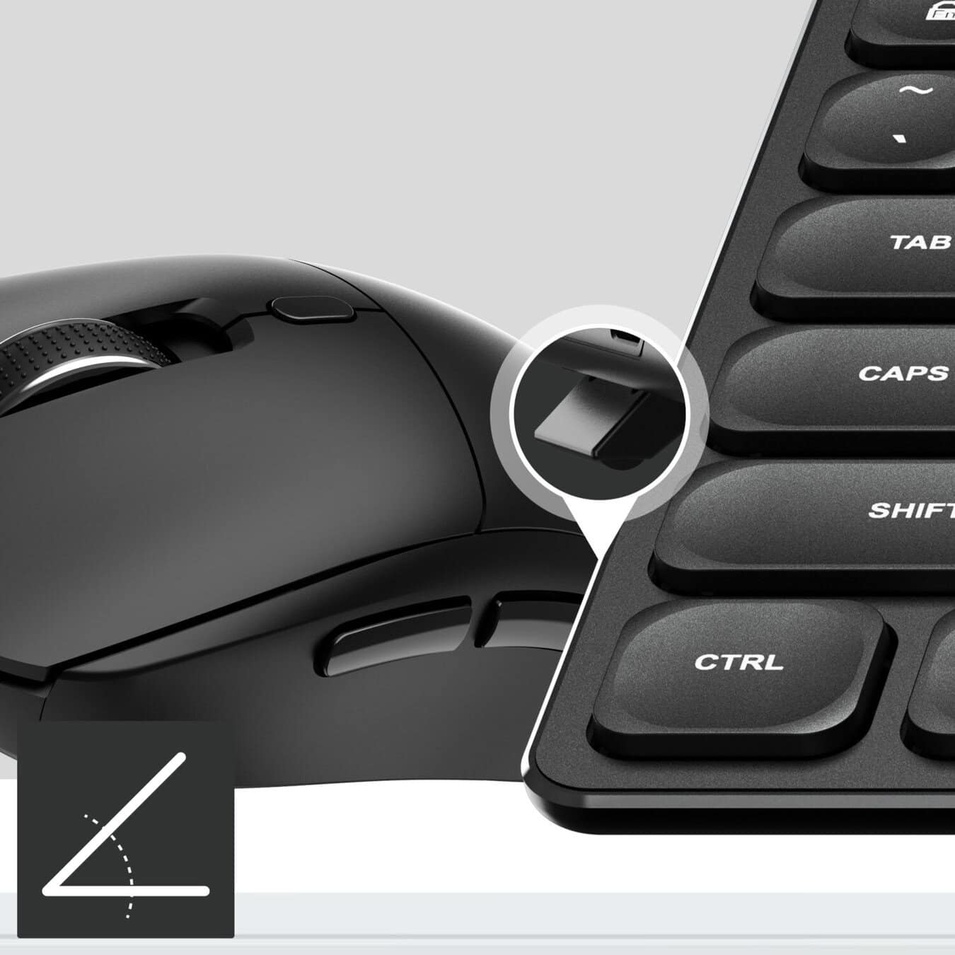 MSI K210 WIRELESS COMBO ergonomik tasarım