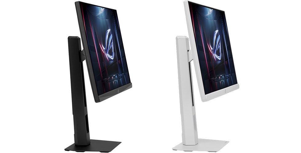 ASUS ROG Strix Ace serisi 420Hz yüksek yenileme hızına sahip oyun monitörleri, siyah ve beyaz renk seçenekleriyle dikkat çekiyor.