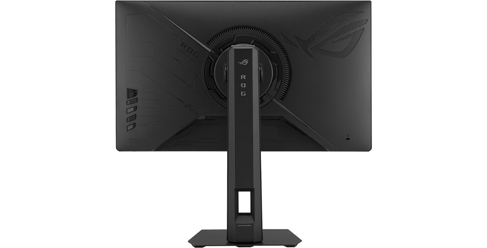 ASUS ROG Strix Ace serisi monitörün arka görünümü, yüksek performans ve şık tasarım detaylarıyla dikkat çekiyor.