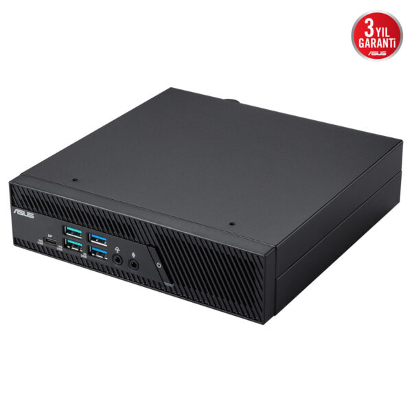 ASUS PB64-B50060MH mini bilgisayar, çoklu bağlantı portları ve şık tasarımıyla ofis ve ev kullanımı için ideal.