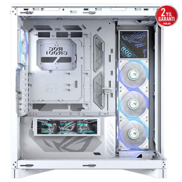 Asus Rog Cronox Gr801 White Edition Argb Panaromik Temperli Cam Lcd Ekranlı Full Tower E Atx Gaming Kasa 10