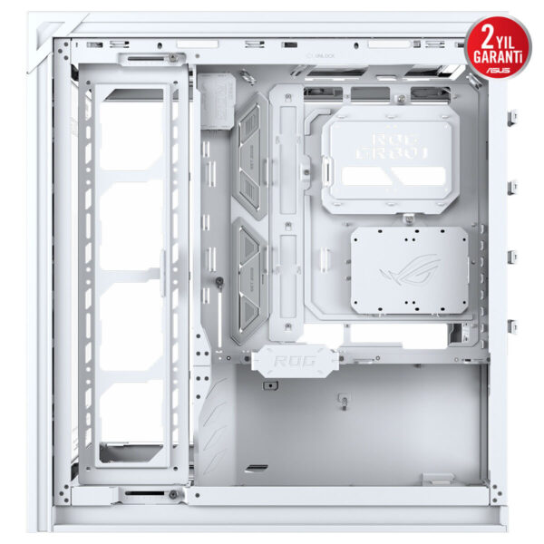 Asus Rog Cronox Gr801 White Edition Argb Panaromik Temperli Cam Lcd Ekranlı Full Tower E Atx Gaming Kasa 14