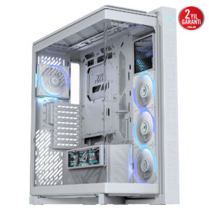 Asus Rog Cronox Gr801 White Edition Argb Panaromik Temperli Cam Lcd Ekranlı Full Tower E Atx Gaming Kasa 2