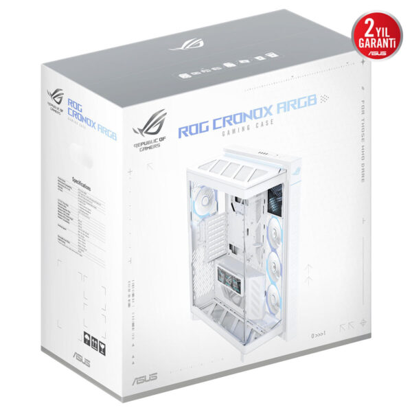 Asus Rog Cronox Gr801 White Edition Argb Panaromik Temperli Cam Lcd Ekranlı Full Tower E Atx Gaming Kasa 22