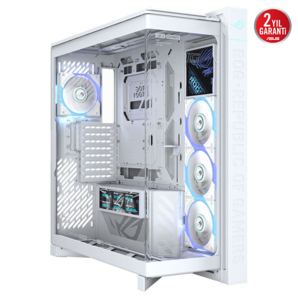 Asus Rog Cronox Gr801 White Edition Argb Panaromik Temperli Cam Lcd Ekranlı Full Tower E Atx Gaming Kasa 4