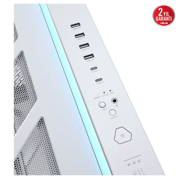 Asus Rog Cronox Gr801 White Edition Argb Panaromik Temperli Cam Lcd Ekranlı Full Tower E Atx Gaming Kasa 8