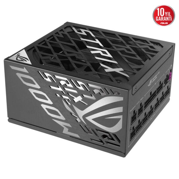 ASUS ROG Strix 1000W Platinum güç kaynağı, yüksek performans ve dayanıklılık sağlayan modüler tasarım ile oyun ve yüksek performans bilgisayarları için ideal.