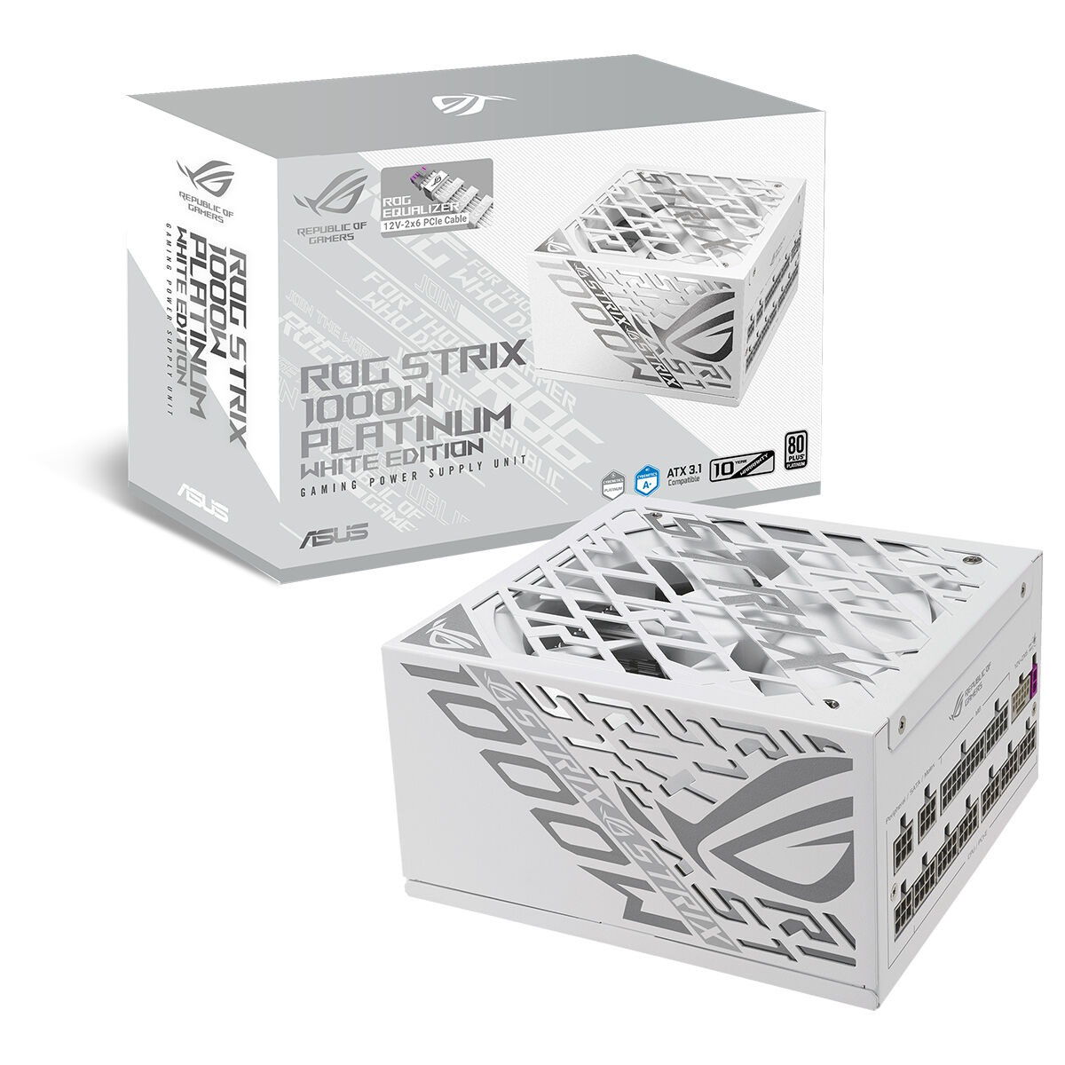 Asus Rog Strix 1000w Platinum White Edition 1000w 80+ Platinum Pcie 5.1 Full Modüler Atx 3.1 Beyaz Güç Kaynağı 1