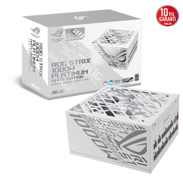 Asus Rog Strix 1000w Platinum White Edition 1000w 80+ Platinum Pcie 5.1 Full Modüler Atx 3.1 Beyaz Güç Kaynağı 2