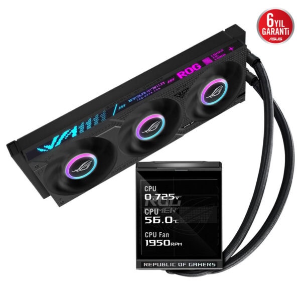 Asus Rog Strix Lc Iv 360 Argb Lcd 360mm Intel Amd Uyumlu Sıvı Soğutucu 3