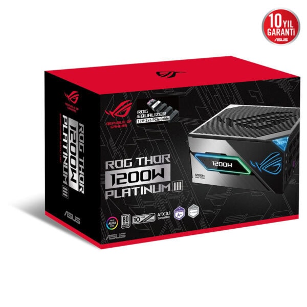 Asus Rog Thor 1200w Platinum Iii (rog Equalizer) 1200w 80+platinum Full Modüler Atx 3.1 Güç Kaynağı 14