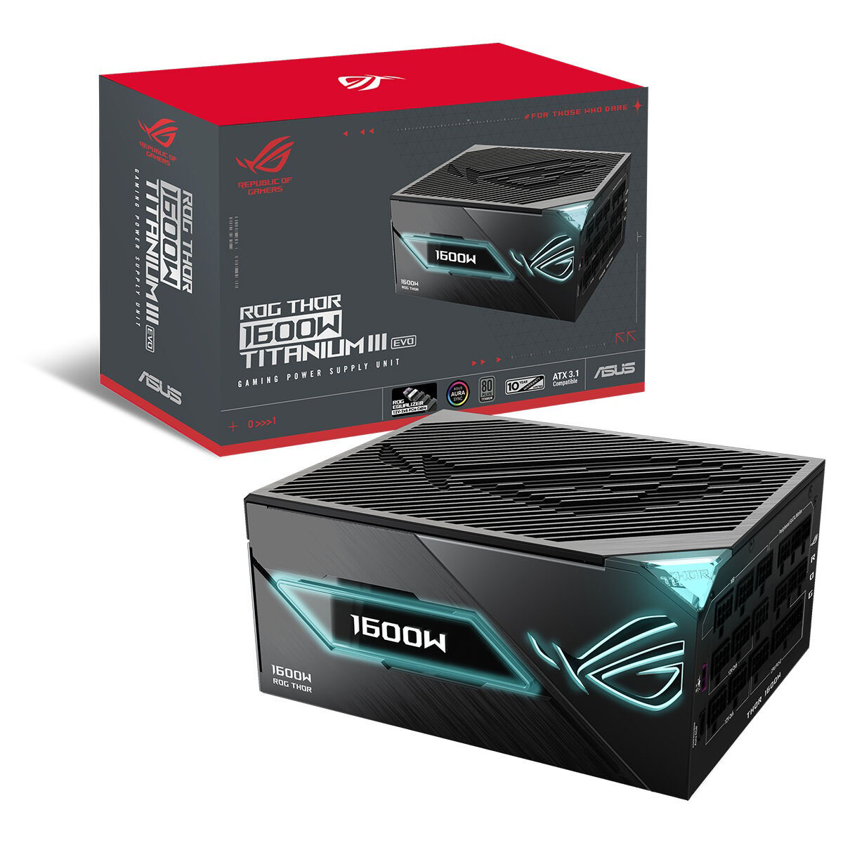 Asus Rog Thor 1600w Titanium Iii Evo (rog Equalizer) 1600w 80+titanium Full Modüler Atx 3.1 Güç Kaynağı 1