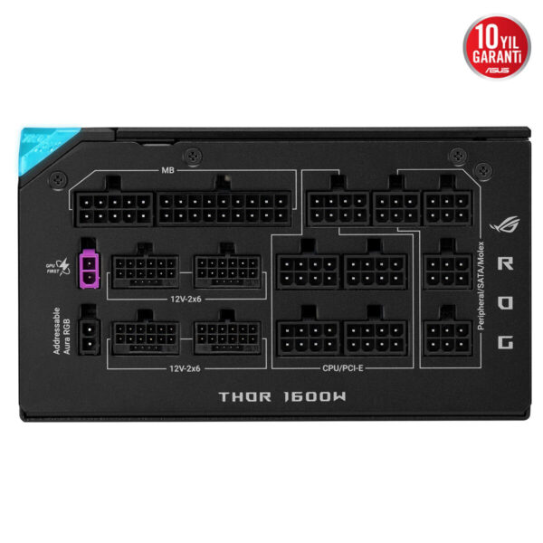 Asus Rog Thor 1600w Titanium Iii Evo (rog Equalizer) 1600w 80+titanium Full Modüler Atx 3.1 Güç Kaynağı 11