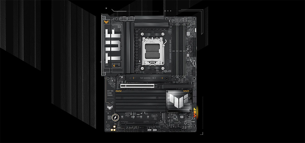 TUF GAMING X870-PLUS WIFI ASUS TUF Gaming X870-PLUS WiFi 8000MHz(OC) DDR5 Soket AM5 M.2 HDMI ATX Anakart h1