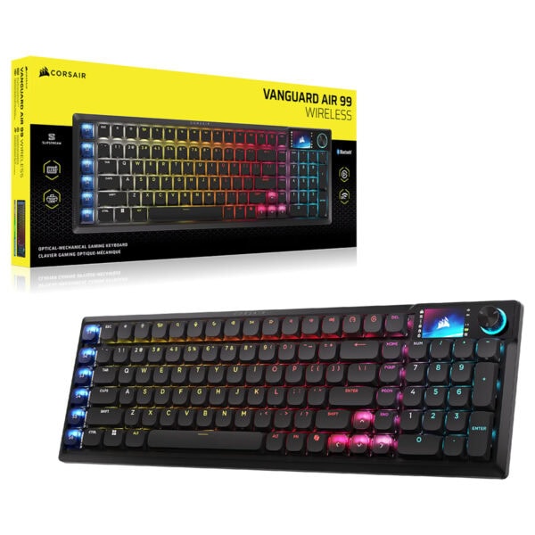 Corsair Vanguard Air 99 Wireless Opx Low Profile Switch 8k Hz Rgb Kablosuz Ingilizce Mekanik Gaming Klavye Ch 91ha01b Uk Fc2