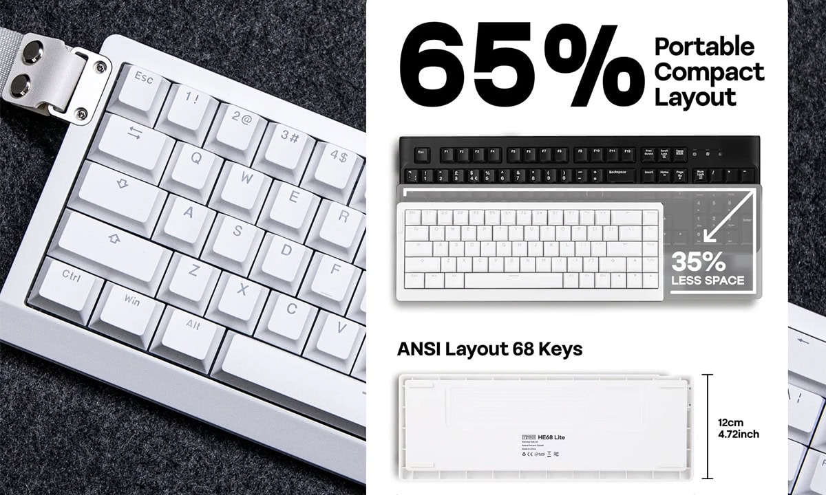 Mac ve Windows için Kompakt %65 Klavye
