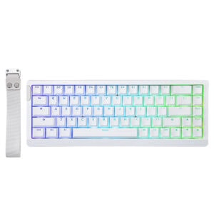 Epomaker He68 Lite White Clear Mag Manyetik Switch 8k Hz Hall Effect Rgb Ingilizce Gaming Klavye 2 Yil Birebir Degisim Garantili Fc1