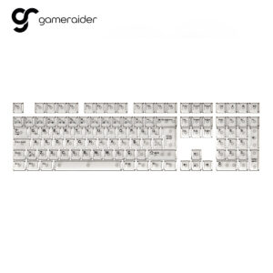 Gameraider Cherry Single Shot Pc Full Set Beyaz Seffaf Turkce Keycap Set Fc2