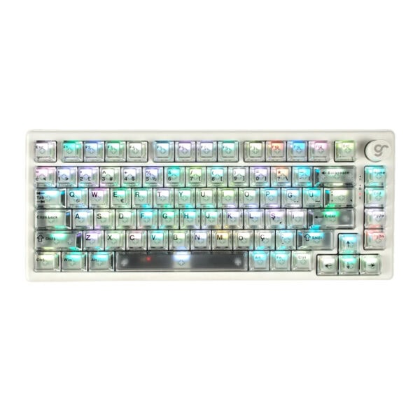 Gameraider Cherry Single Shot Pc Full Set Beyaz Seffaf Turkce Keycap Set Fc4