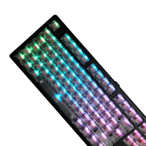 Gameraider Cherry Single Shot Pc Full Set Beyaz Seffaf Turkce Keycap Set Fc6