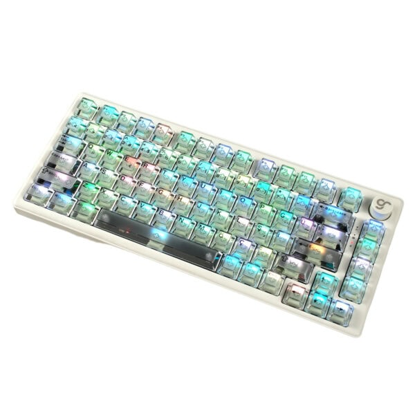 Gameraider Cherry Single Shot Pc Full Set Beyaz Seffaf Turkce Keycap Set Fc7