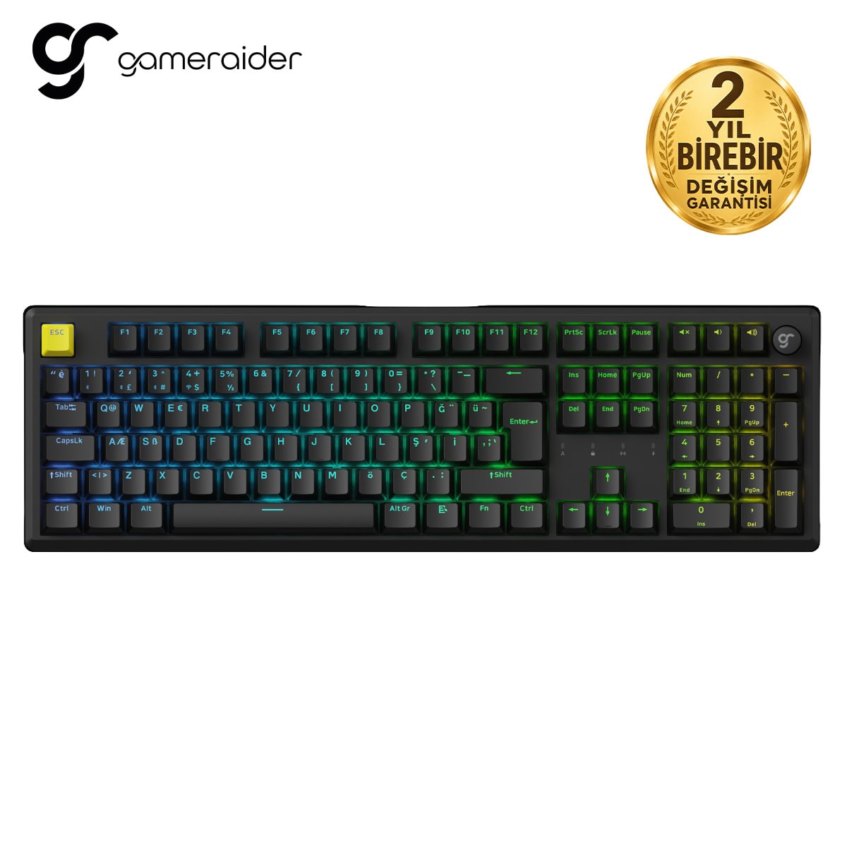 Gameraider G2 Keychron Super Switch Hotswap Rgb Kablosuz Turkce Mekanik Gaming Klavye 2 Yil Birebir Degisim Garantili Fc1