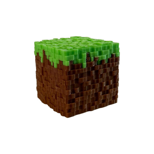 Minecraft Piksel Çim Blok Kasa Özel Figür (3 4 Cm) 3
