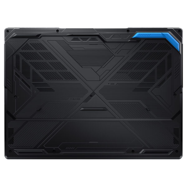 MSI CROSSHAIR 16 HX dizüstü bilgisayarın arka kapağı, dayanıklı ve şık tasarımıyla dikkat çekiyor.