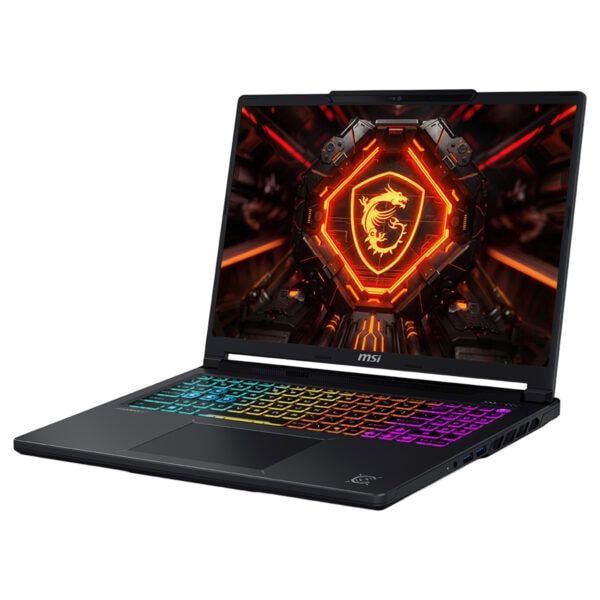 MSI CROSSHAIR 16 HX oyun dizüstü bilgisayarı, renkli RGB klavye ve yüksek performanslı ekranıyla dikkat çekiyor.