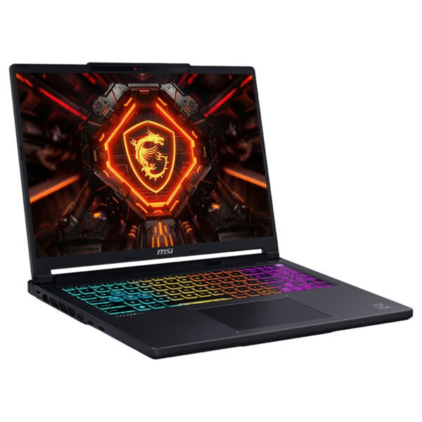 MSI CROSSHAIR 16 HX oyun dizüstü bilgisayarı, RGB aydınlatmalı klavye ve yüksek performanslı ekranıyla dikkat çekiyor.