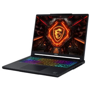 MSI CROSSHAIR 16 MAX HX oyun dizüstü bilgisayarı, 16 inç 2K QHD+ ekran ve RGB aydınlatmalı klavye ile yüksek performans sunar.