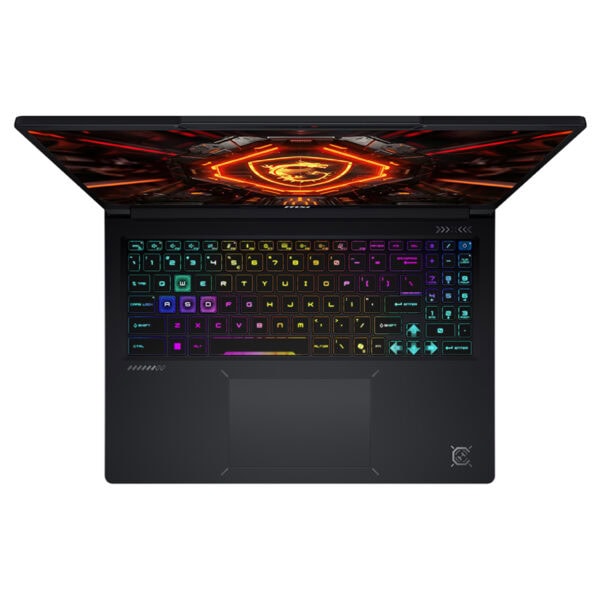 MSI Crosshair 16 MAX HX oyun dizüstü bilgisayarı, RGB aydınlatmalı klavye ve yüksek çözünürlüklü ekran ile oyun performansı sunar.