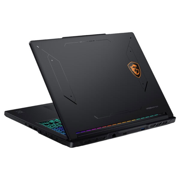 MSI CROSSHAIR 16 MAX HX oyun dizüstü bilgisayarı, şık tasarım ve yüksek performans özellikleriyle dikkat çekiyor.