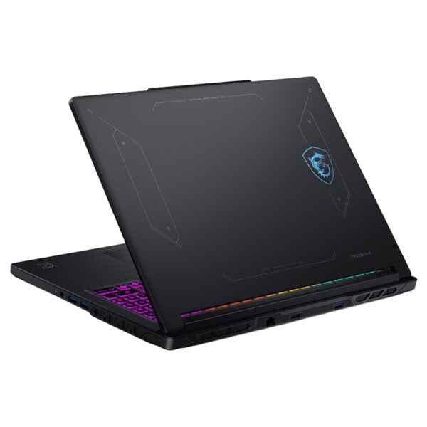 MSI CROSSHAIR A16 HX gaming dizüstü bilgisayar, şık tasarım ve RGB aydınlatmalı klavye ile yüksek performans sunar.