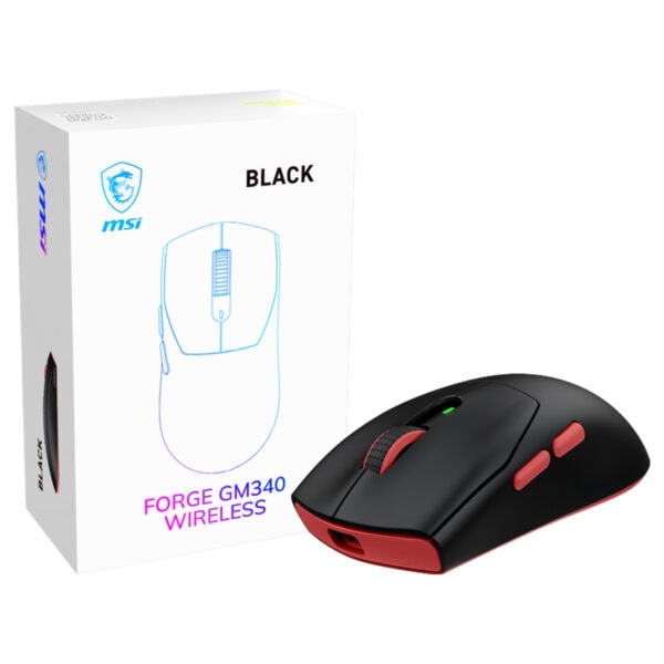 Msi Forge Gm340 Wireless Black Pixart 3311 Sensor Rgb Kablosuz Gaming Mouse Fc12