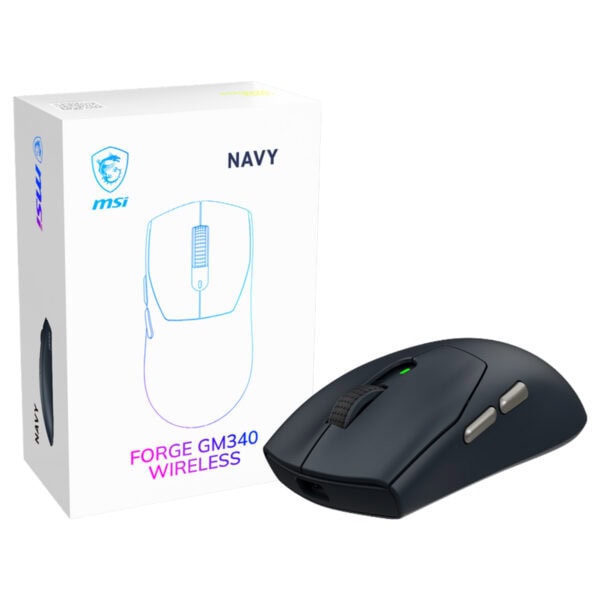Msi Forge Gm340 Wireless Navy Pixart 3311 Sensor Rgb Kablosuz Gaming Mouse Fc12